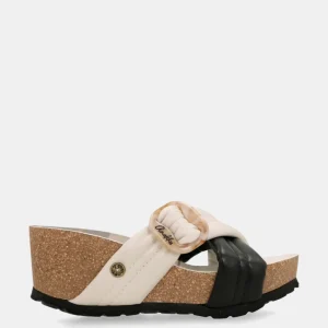 Sandalias cruzada blanca y negra