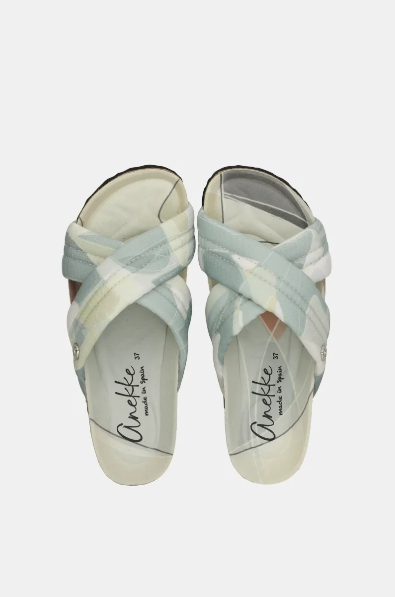 Sandalias cruzadas azules - Imagen 3