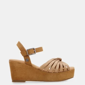 Sandalias cruzadas color canela Gaia