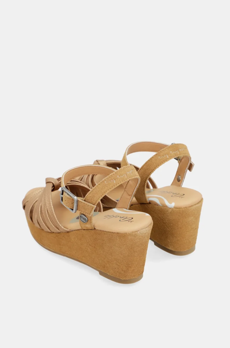 Sandalias cruzadas color canela Gaia - Imagen 6