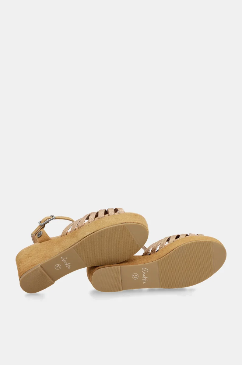 Sandalias cruzadas color canela Gaia - Imagen 8