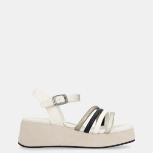 Sandalias con plataforma beige