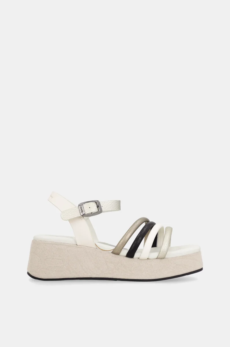 Sandalias con plataforma beige - Imagen 2