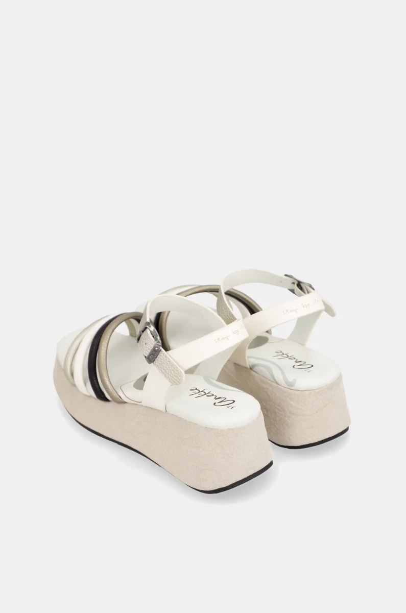 Sandalias con plataforma beige - Imagen 6