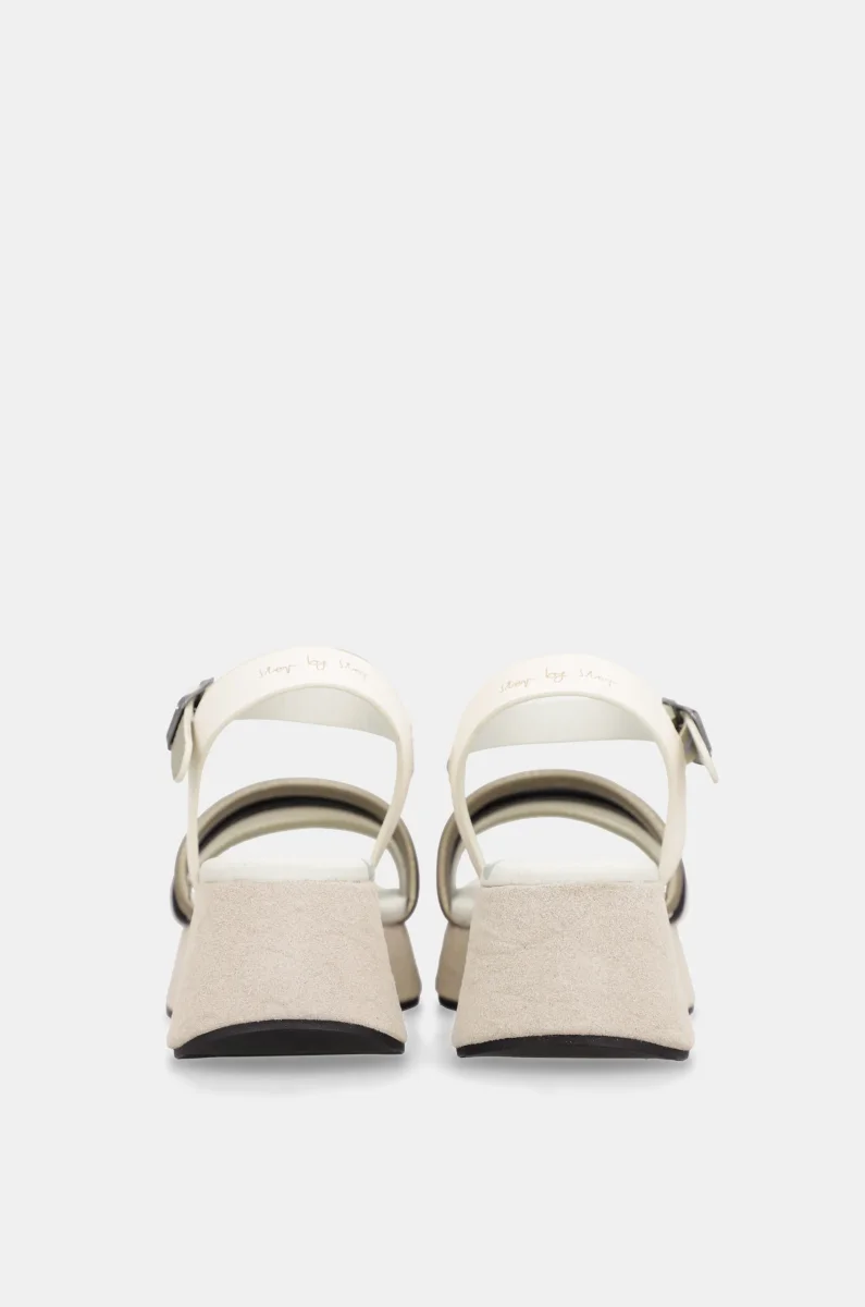 Sandalias con plataforma beige - Imagen 7