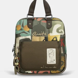 Mochila estampada con asa corta Amphora