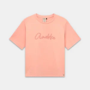 Camiseta salmón con logo