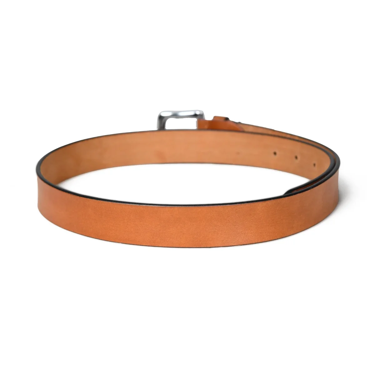 Classic Tan Leather Belt - Imagen 7