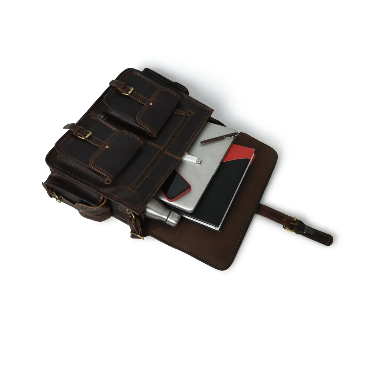 Midnight Buffalo Retro Briefcase - Imagen 6