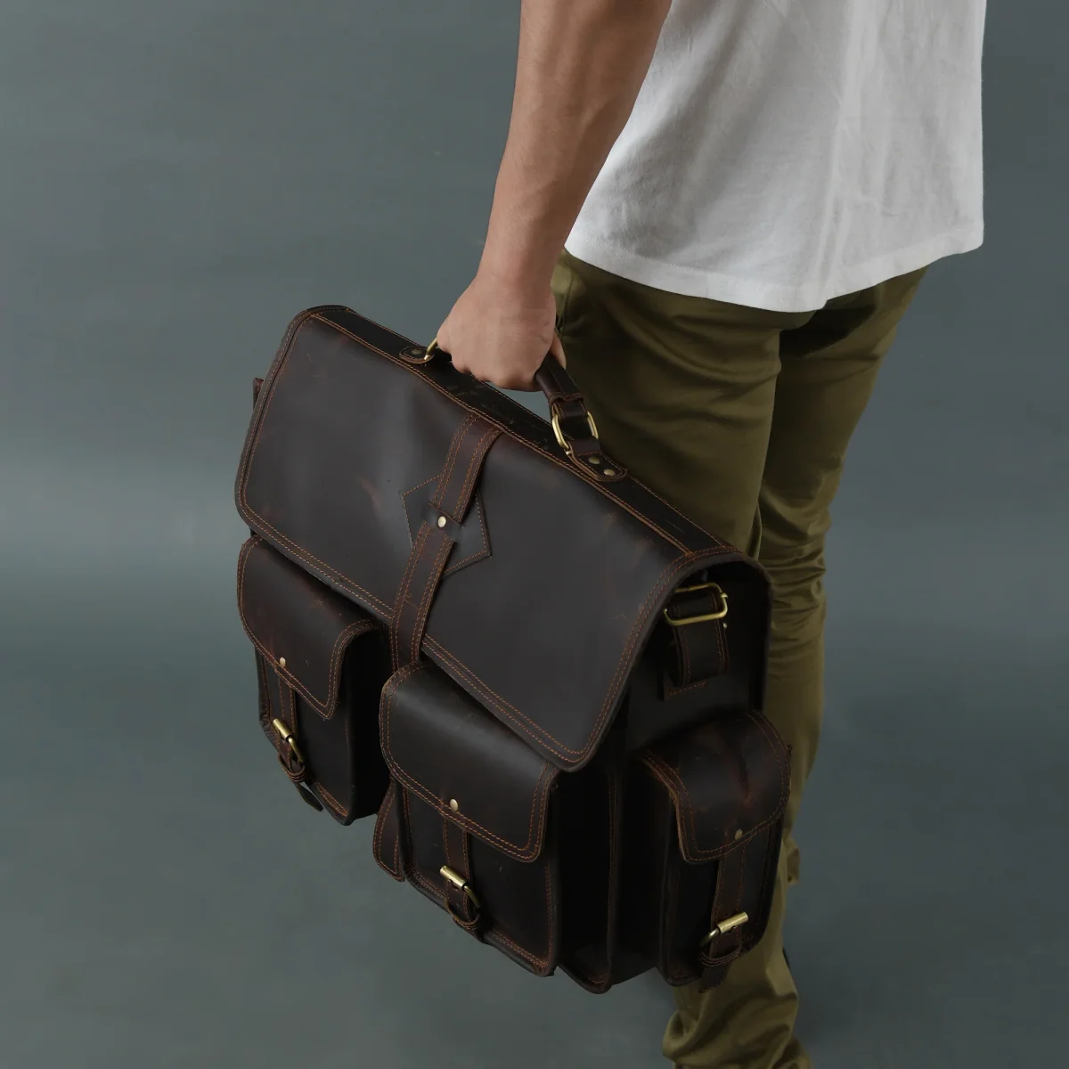 Midnight Buffalo Retro Briefcase - Imagen 9