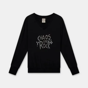 Camiseta negra de manga larga Iron