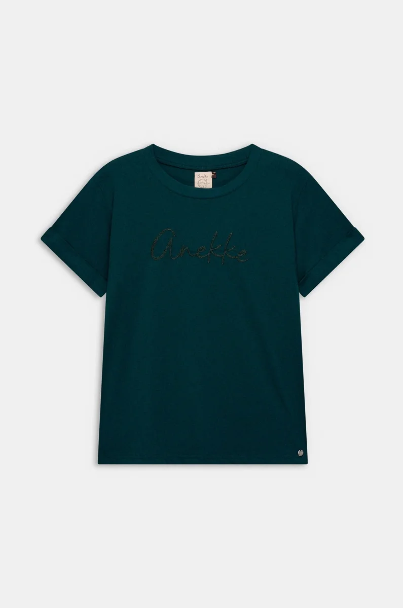 Camiseta azul con logo bordado Anekke - Imagen 2