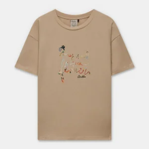 Camiseta beige manga corta Tulip