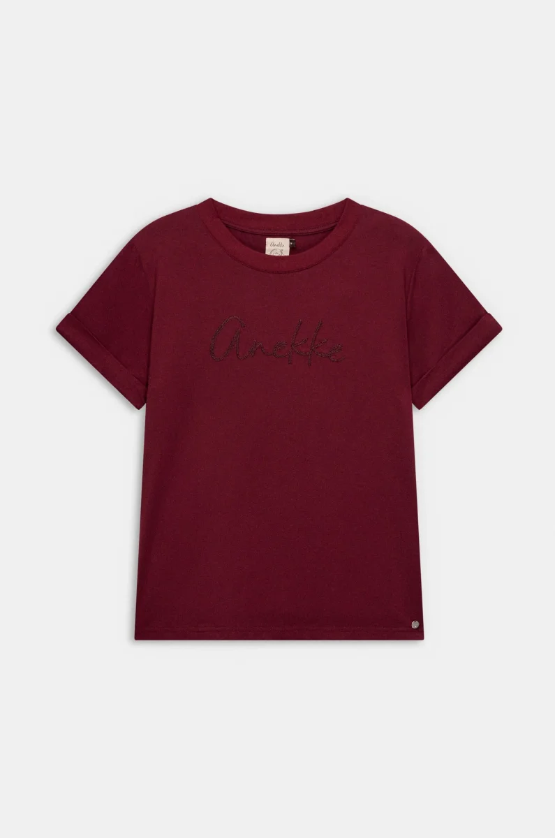 Camiseta granate con logo Anekke - Imagen 2