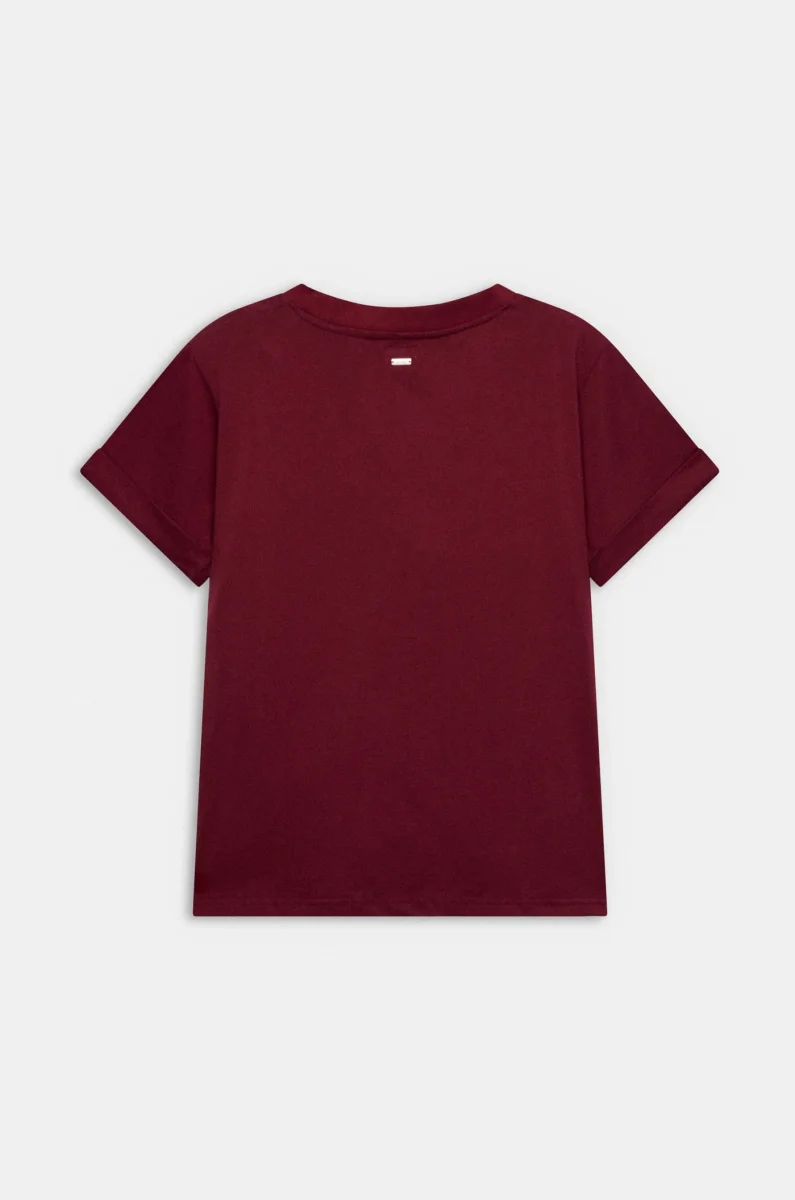 Camiseta granate con logo Anekke - Imagen 3