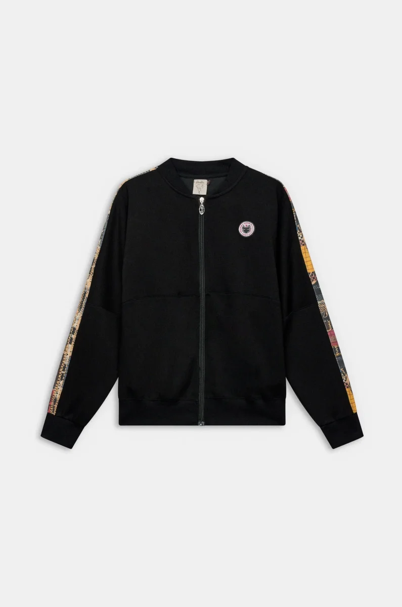 Chaqueta deportiva negra con cremallera