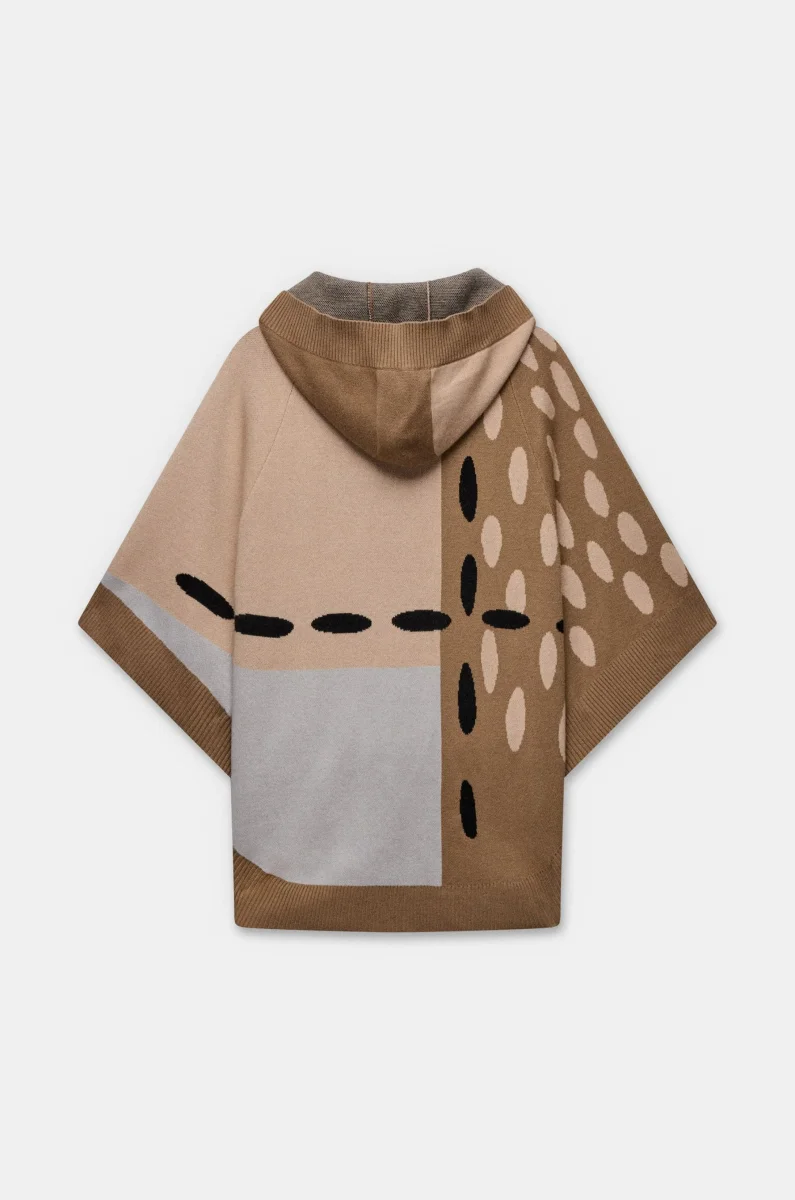 Poncho con capucha estampado Voyage - Imagen 5