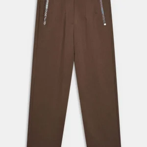Pantalón recto marrón