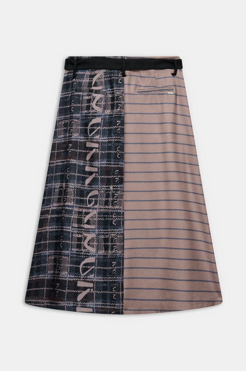 Falda midi estampada con botones - Imagen 3