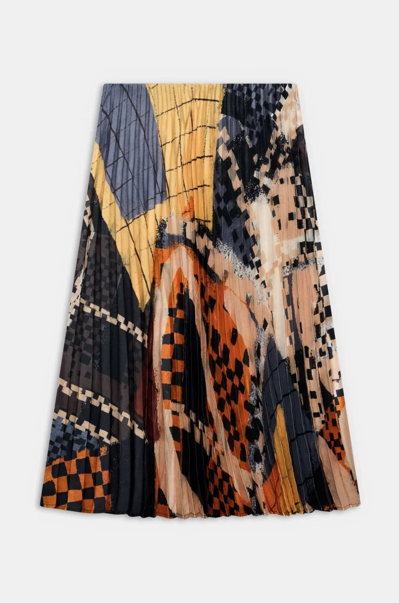 Falda plisada estampada