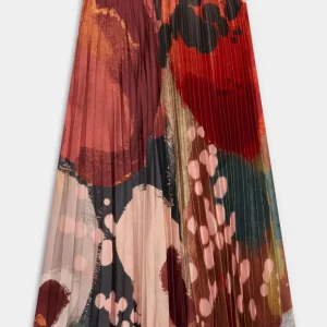 Falda midi plisada Blossom
