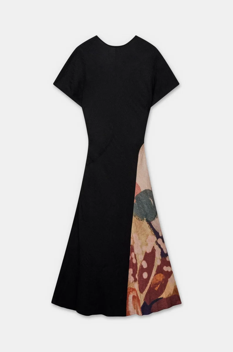 Vestido largo fluido estampado