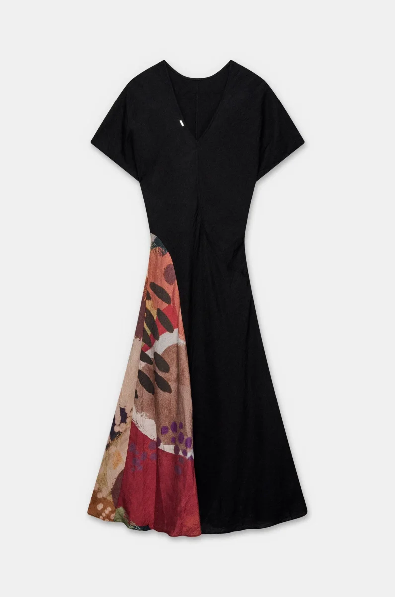 Vestido largo fluido estampado - Imagen 3