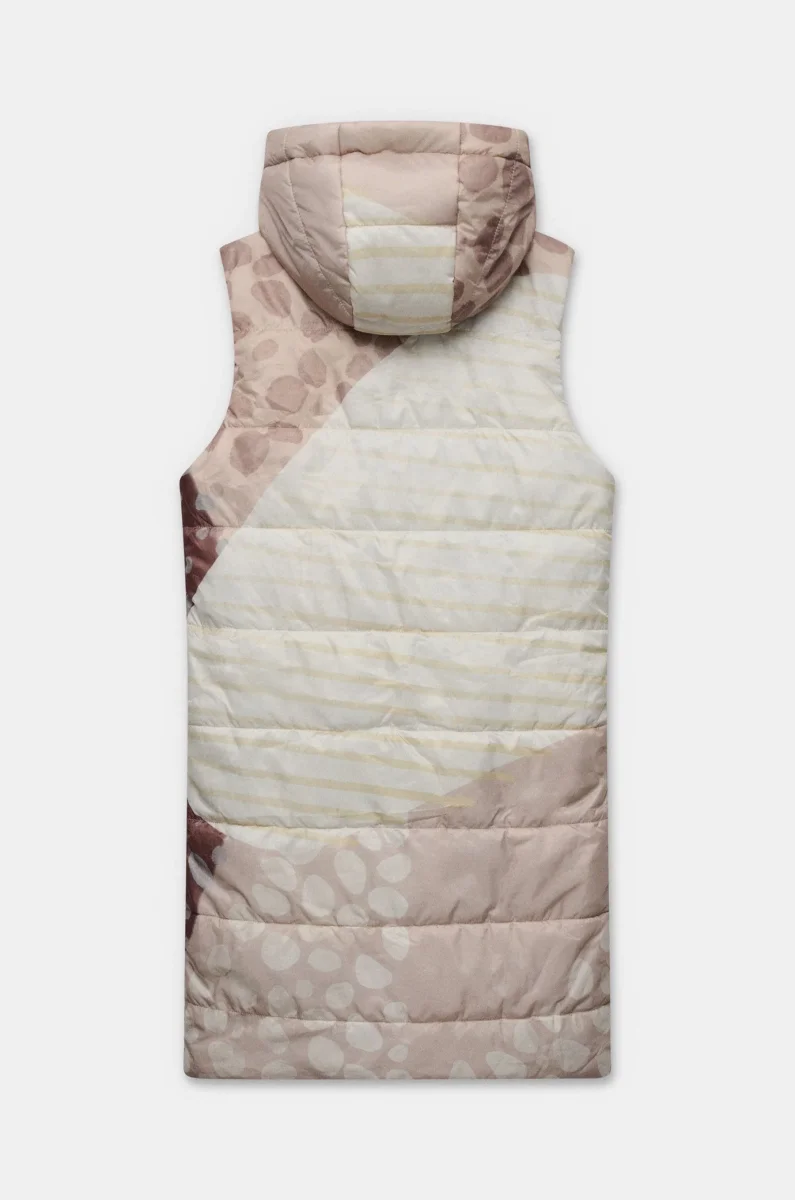 Chaleco largo reversible con capucha - Imagen 3