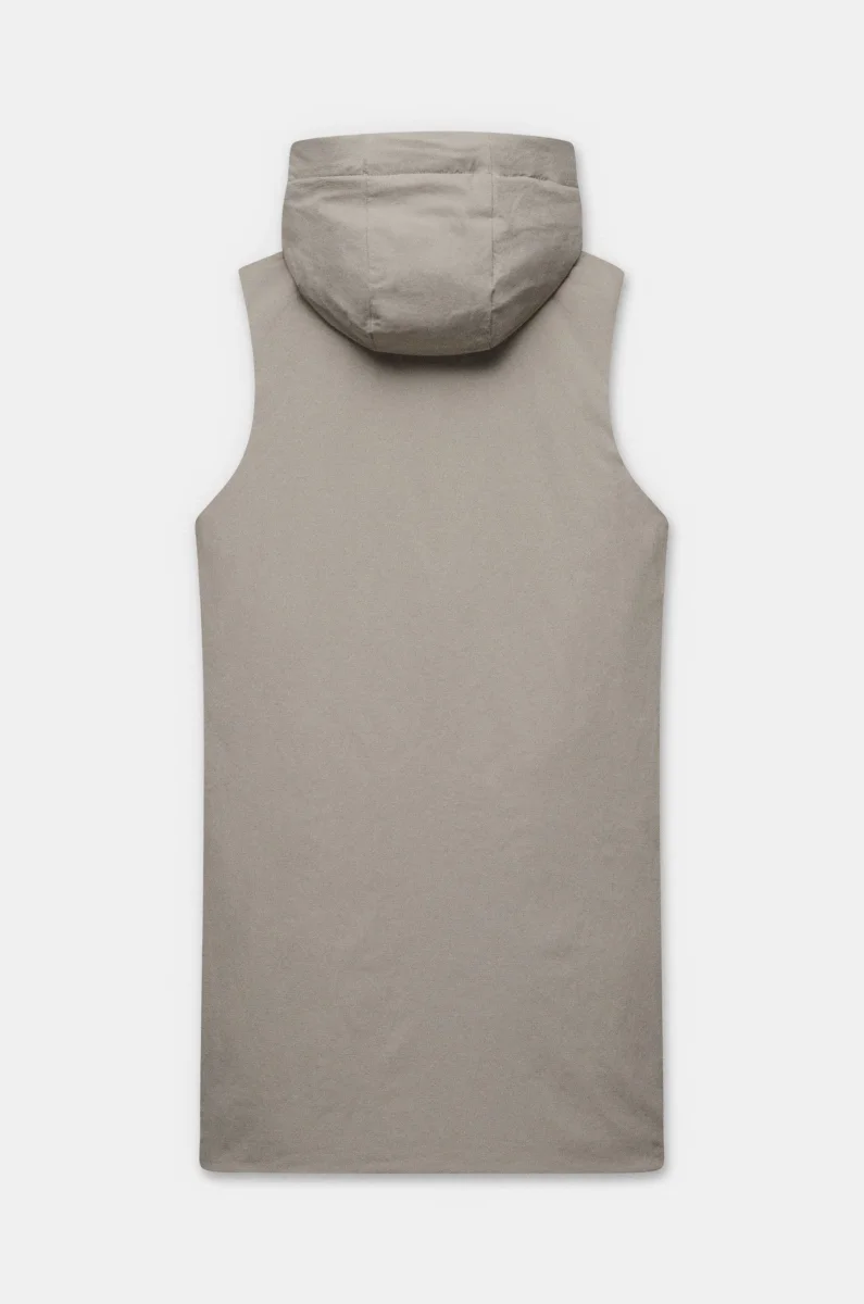Chaleco largo reversible con capucha - Imagen 6
