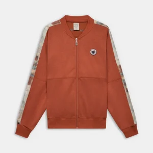 Chaqueta deportiva naranja con cremallera
