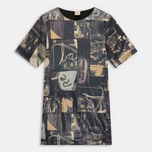 Vestido estampado de lentejuelas