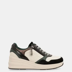 Deportivo con cuña blanco y negro