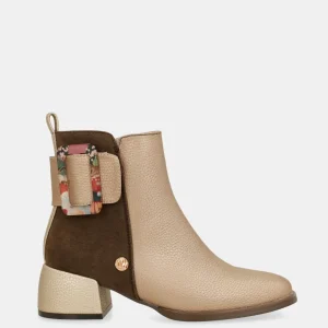 Botines marrones y dorados Tulip