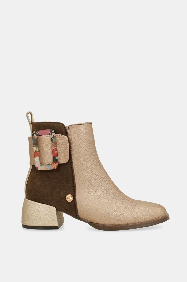 Botines marrones y dorados Tulip - Imagen 2