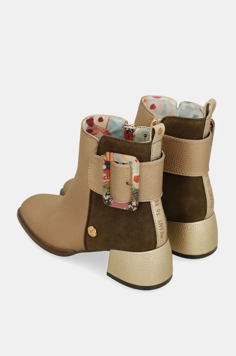 Botines marrones y dorados Tulip - Imagen 7