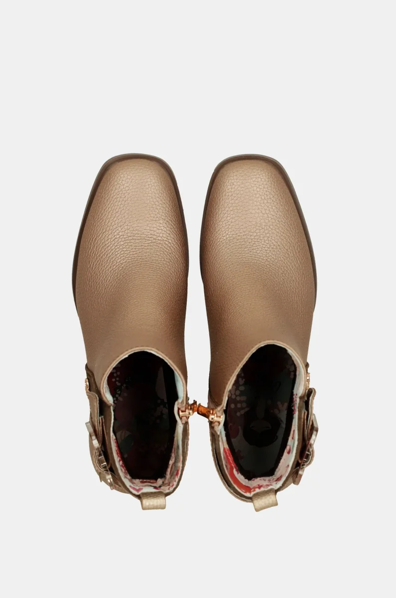 Botines marrones y dorados Tulip - Imagen 8