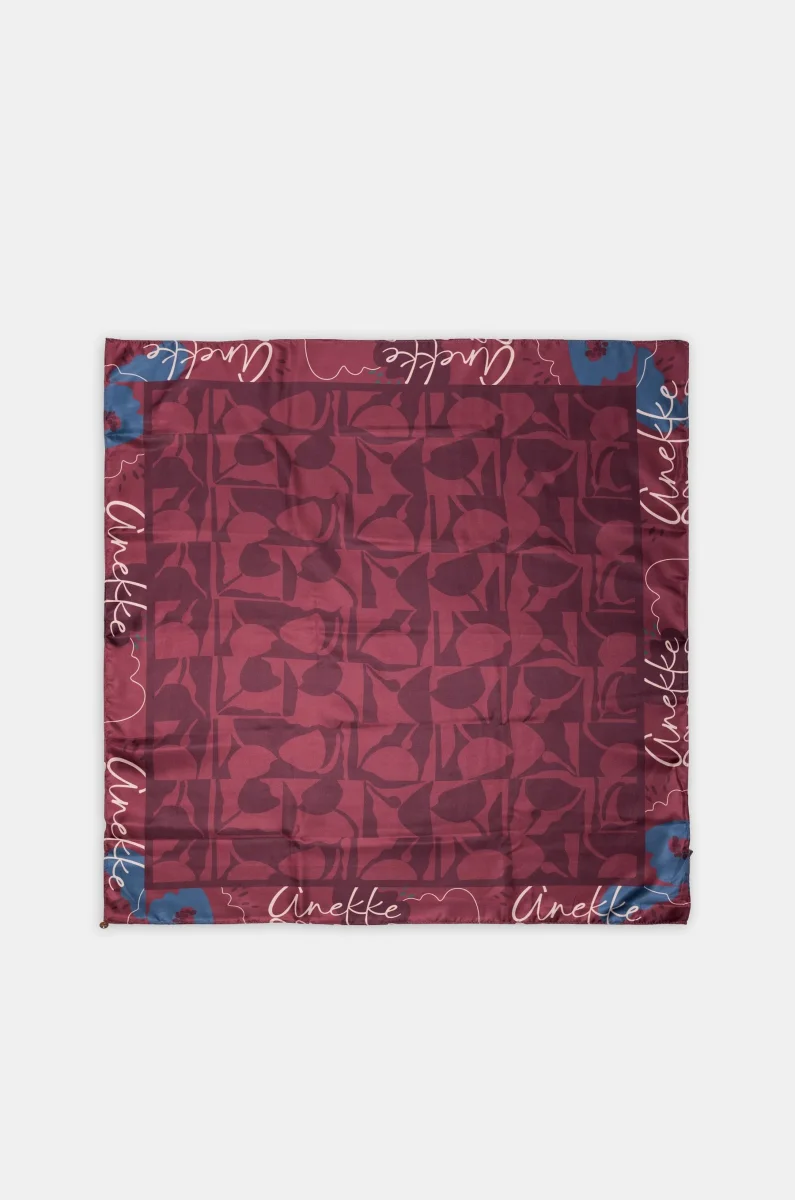 Pañuelo granate estampado Anekke