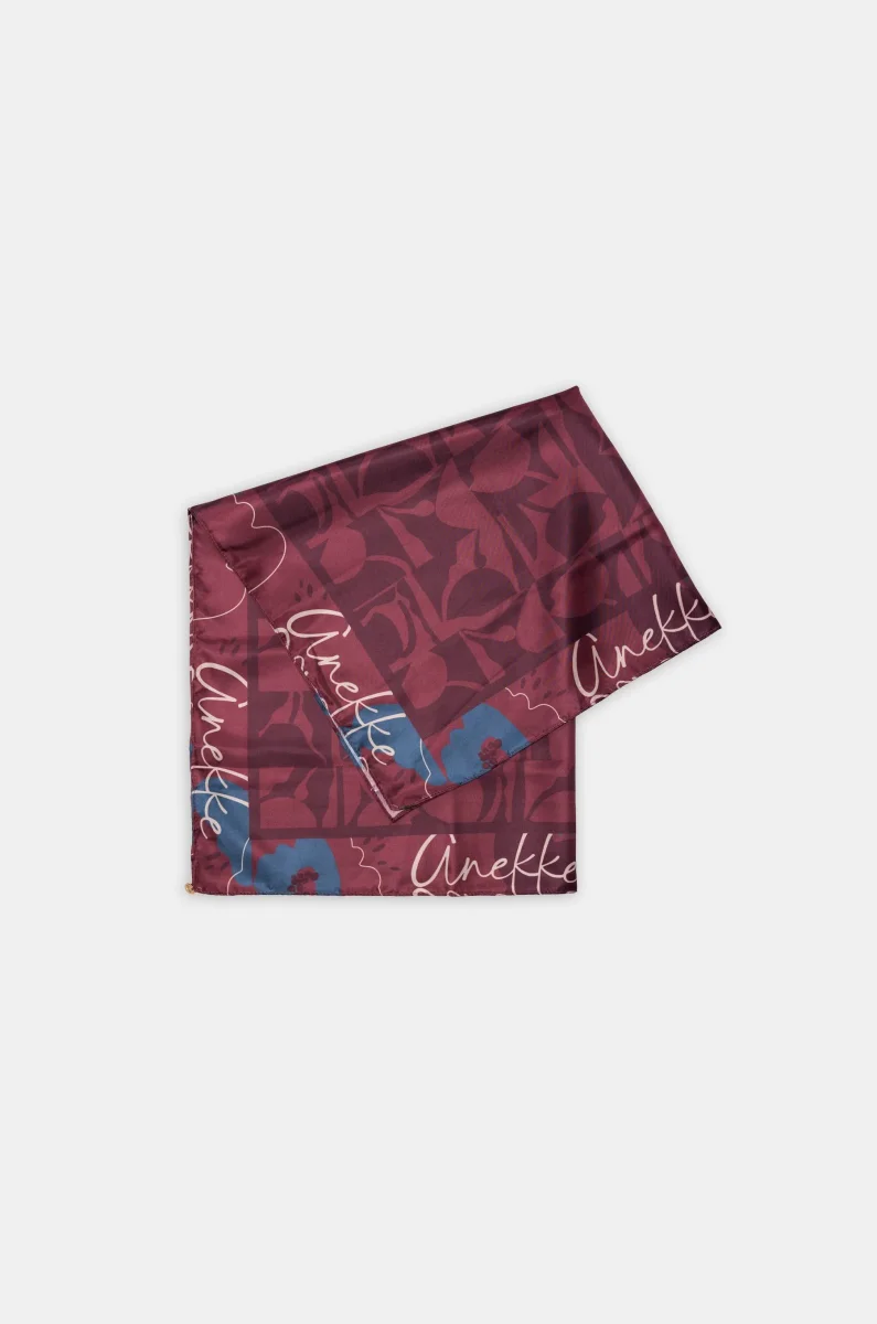 Pañuelo granate estampado Anekke - Imagen 4