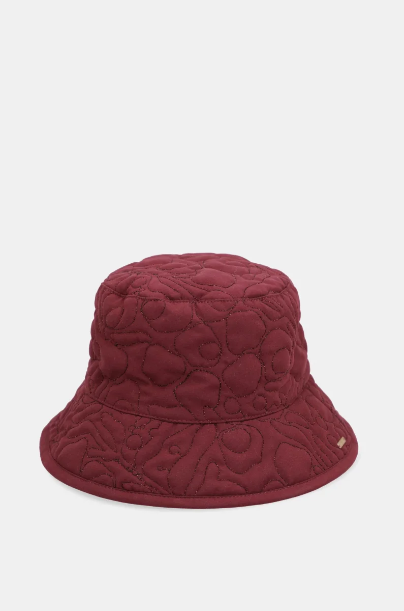 Gorro pescador granate reversible