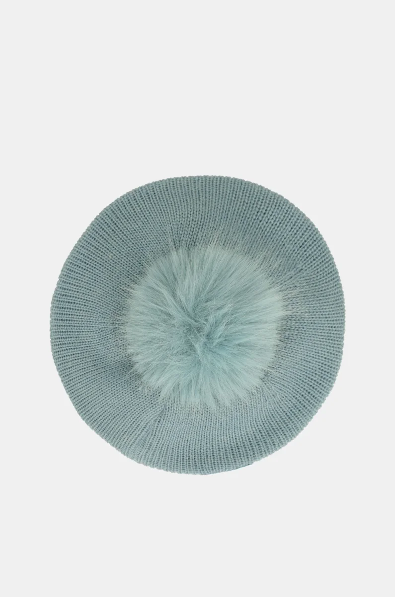 Boina de punto azul Anekke con pompón - Imagen 4