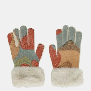 Guantes de punto multicolor