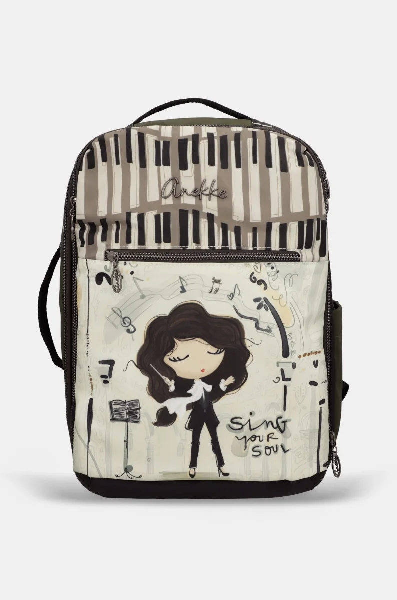 Mochila de viaje estampada Orchestra