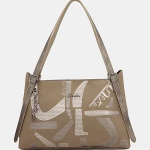 Bolso de hombro Taupe