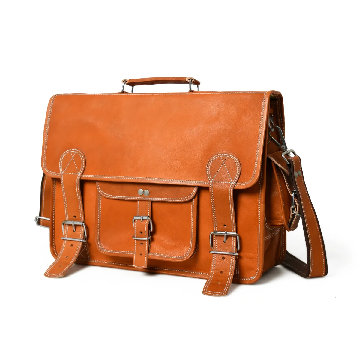 Ginger Grip Leather Briefcase - Imagen 3