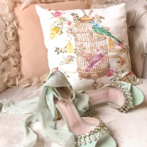 Sandalias Cinderella verde agua 37 OUTLET