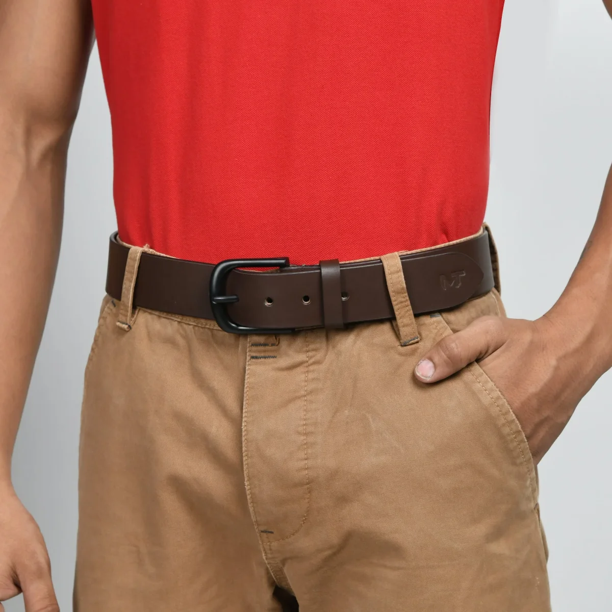 Prestige Brown Leather Belt - Imagen 3