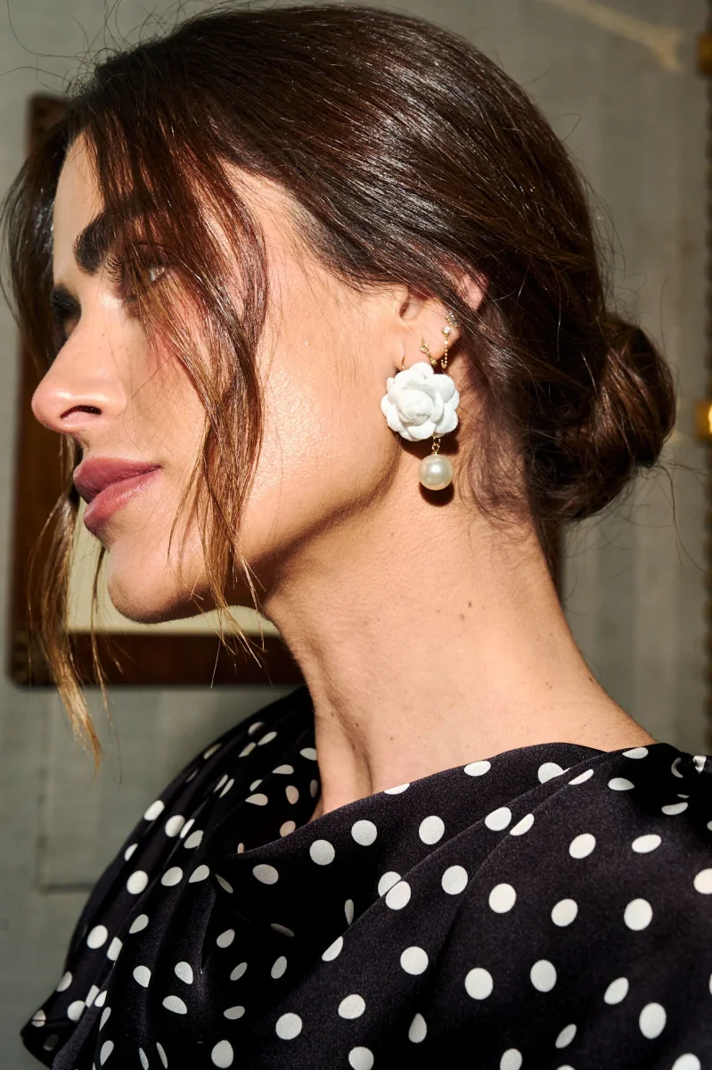 Pendientes Camelia perlitas - Imagen 6
