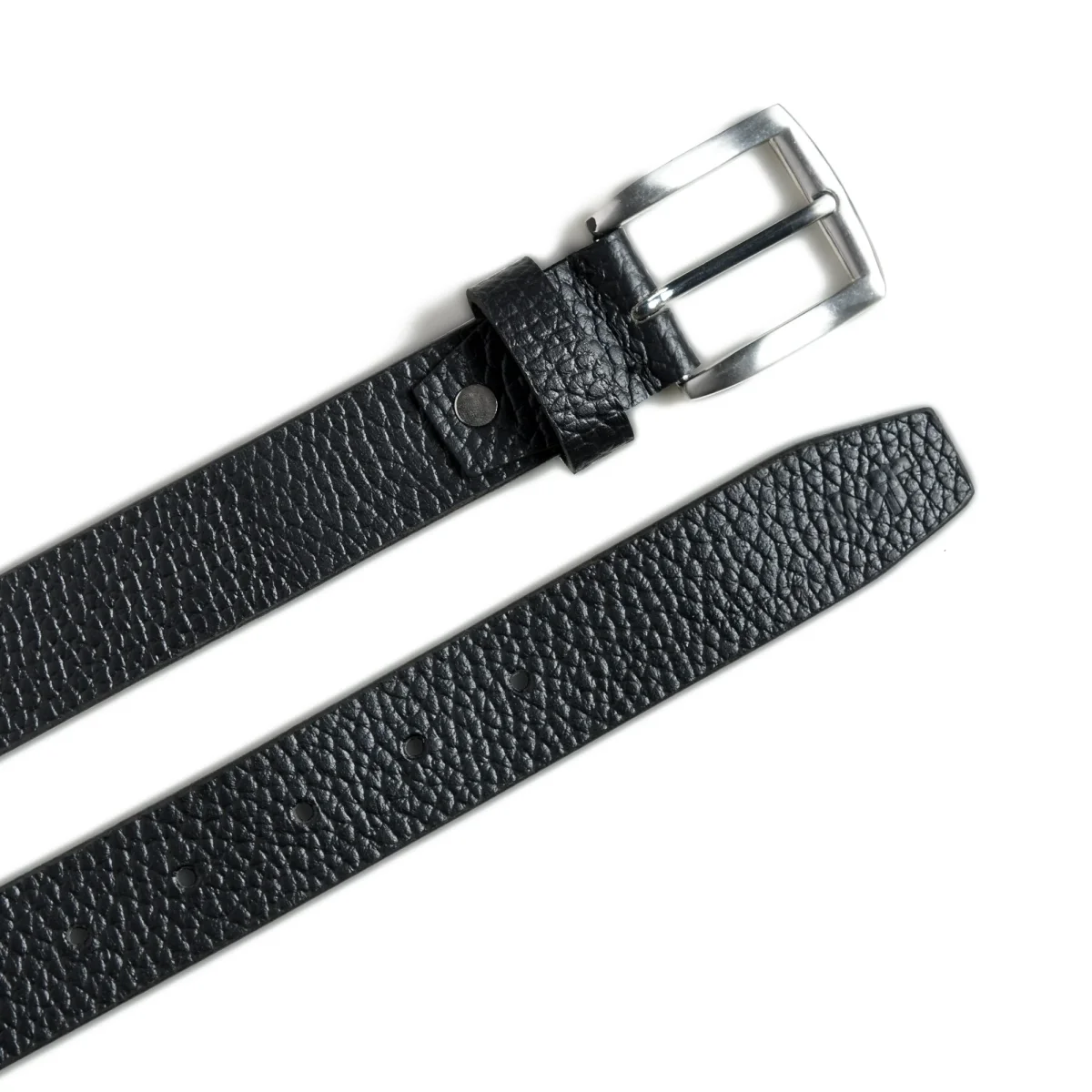 Nexus Black Leather Belt - Imagen 7