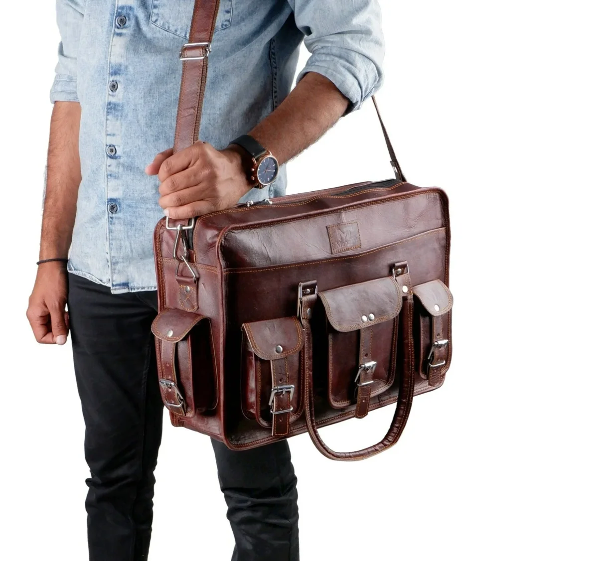 Morgan Leather Briefcase - Imagen 3