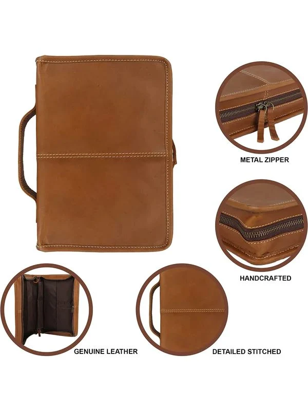 Classic Bible Leather Cover - Tan - Imagen 8